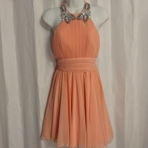 City Studio Halter Neck Formal, Apricot Color, Size 1
